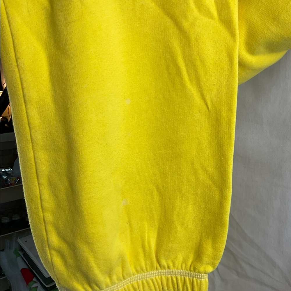 PINK Victoria's Secret Yellow  Joggers with Peace Sign - Picture 6 of 11